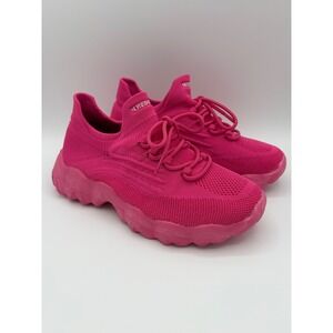 Nurse Babes Womens Knit Sock Sneakers Hot Pink Chunky Athletic Shoes Size 6